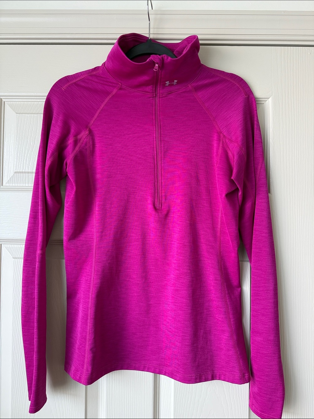 Under Armour Fuchsia Half-Zip Athletic Pullover Fleece Lined